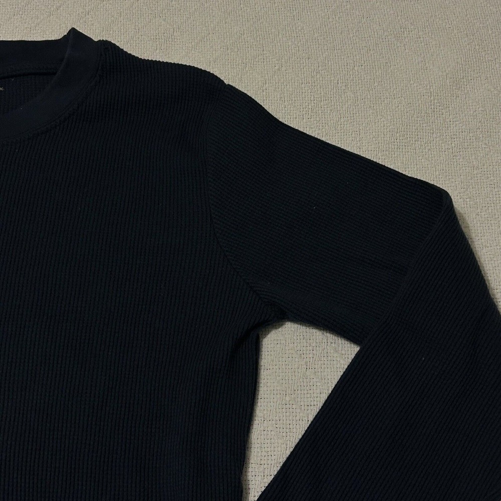 JMR USA Thermal Shirt Mens Medium Navy Blue Waffle Long Sleeve Pullover - Picture 6 of 15